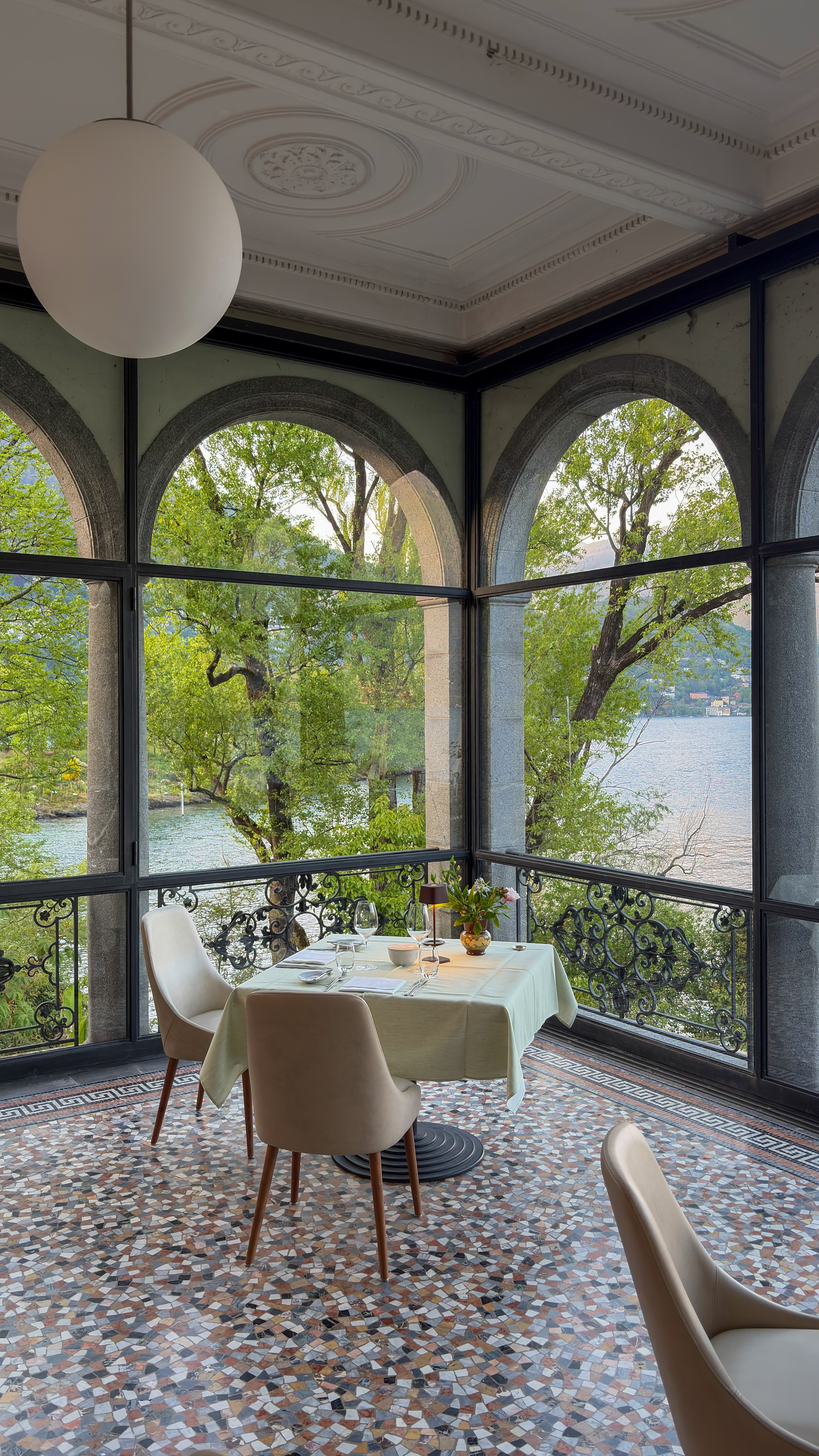 Dining room atmosphere at Villa Emden